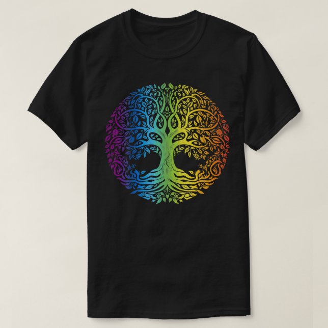 Camiseta Diseño arcoiris de Chakra (Diseño del anverso)