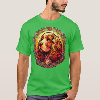 Camiseta Diseño Art Nouveau de Cocker Spaniel