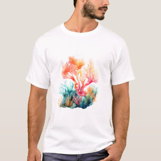 Camiseta Diseño artístico conceptual de arrecife de coral