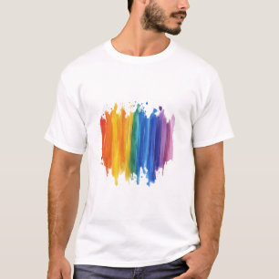 Camiseta Diseño artístico conceptual de colores arcoíris