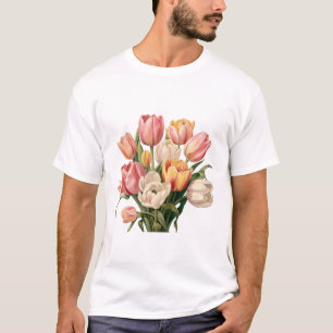 Camiseta Diseño artístico conceptual de ramillete de tulipa