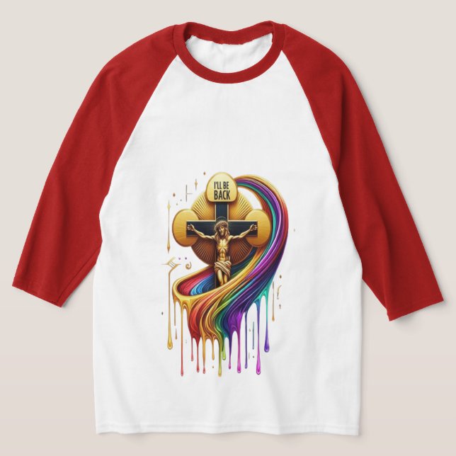 Camiseta Diseño artístico contemporáneo de figura crucifica (Distribución)