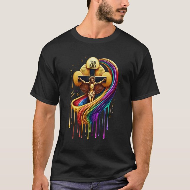 Camiseta Diseño artístico contemporáneo de figura crucifica (Anverso)