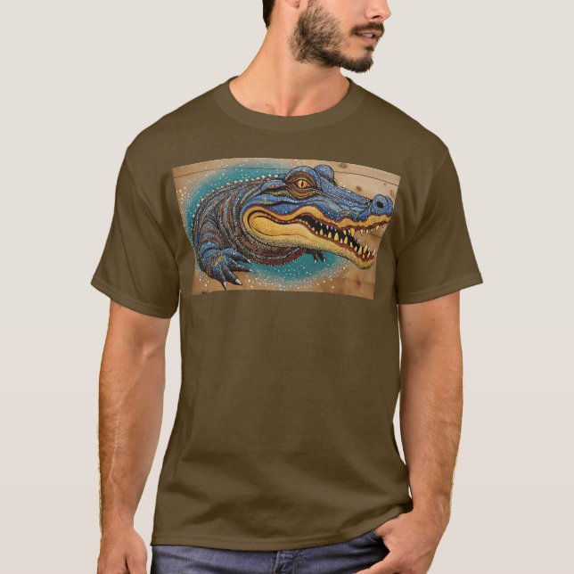 Camiseta Diseño artístico de cocodrilos australianos (Anverso)