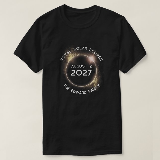 Camiseta Diseño artístico de eclipse solar total 2024 (Diseño del anverso)