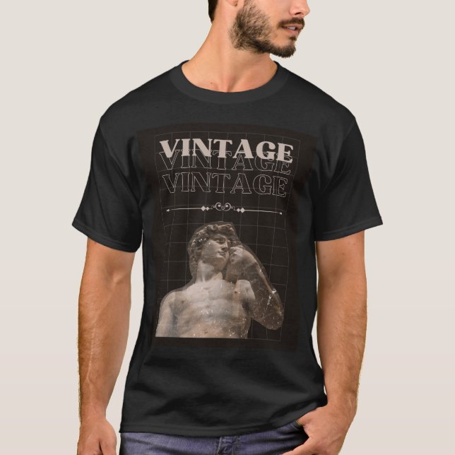 Camiseta Diseño artístico de estatua de David estético de G (Anverso)