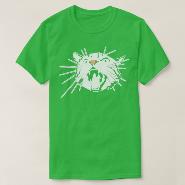 Camiseta Diseño artístico de gatos enojados para los amante (Diseño del anverso)