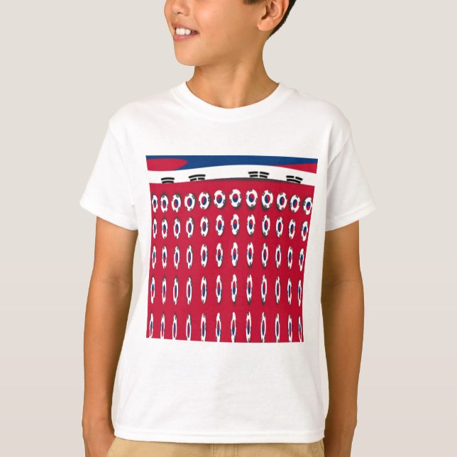 Camiseta Diseño artístico de la bandera de Punto de Polka e (Anverso)