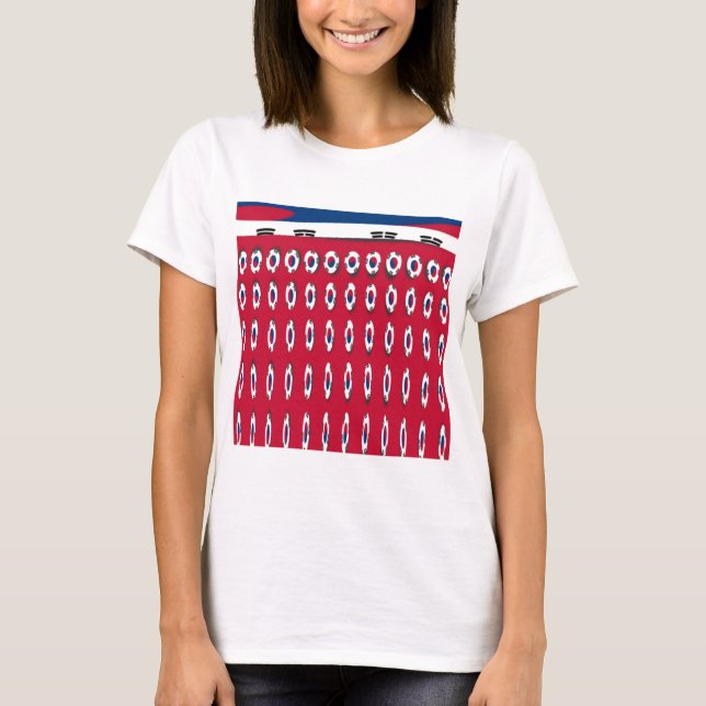 Camiseta Diseño artístico de la bandera de Punto de Polka e (Anverso)