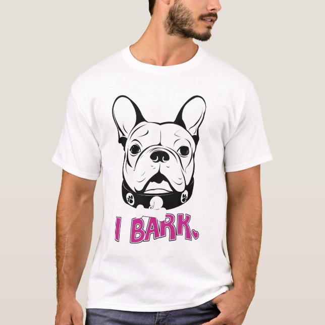 Camiseta Diseño artístico de la "corteza" del bulldog (Anverso)