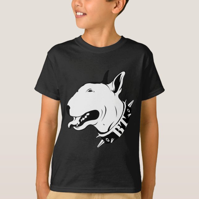 Camiseta Diseño artístico de la raza del perro de bull (Anverso)