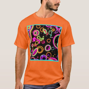 Camiseta Diseño artístico de los patrones de neón de círcul