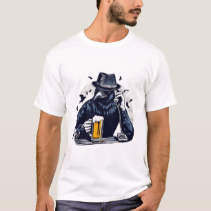 Camiseta Diseño artístico de los teléfonos con cuerdas de c