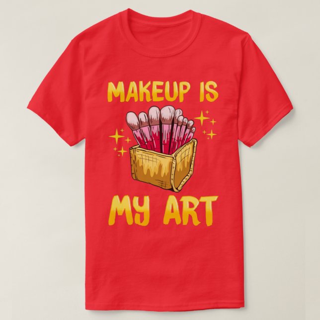 Camiseta Diseño artístico de maquillaje para mujeres con Ma (Diseño del anverso)