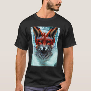 Camiseta Diseño artístico de predadores silvestres de zorro