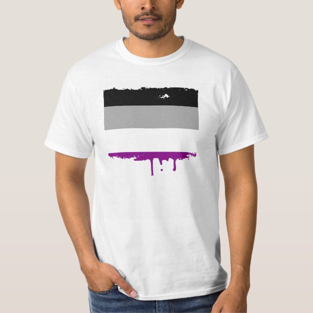 CAMISETA DISEÑO ASEXUAL DE LAS RAYAS DEL ORGULLO (Anverso)