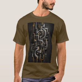 Camiseta Diseño Asombroso Circuito Nexus Geométrico