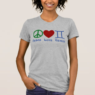 Camiseta Diseño astrológico de los géminis del amor de la