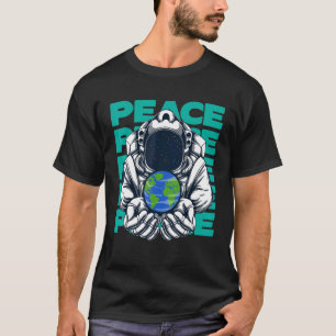 Camiseta Diseño astronauta del planeta Tierra de la Paz Mun
