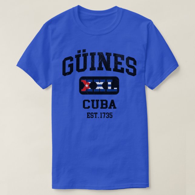 Camiseta Diseño atlético Guines Cuba XXL (Diseño del anverso)