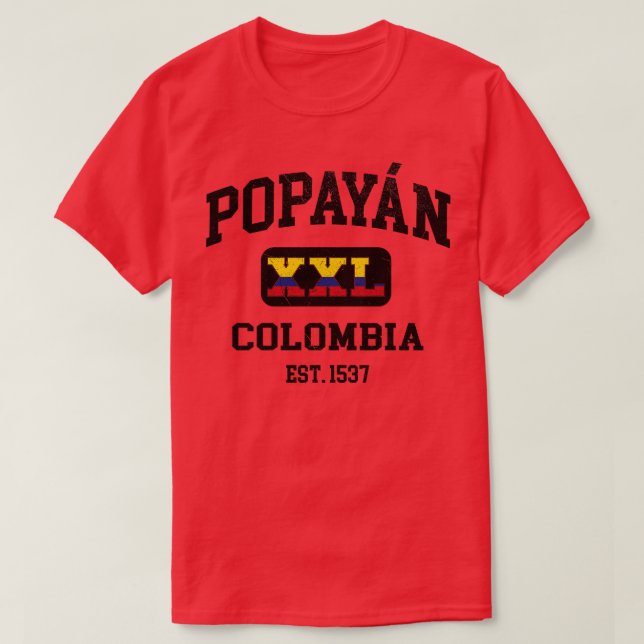 Camiseta Diseño atlético Popayan Colombia XXL (Diseño del anverso)
