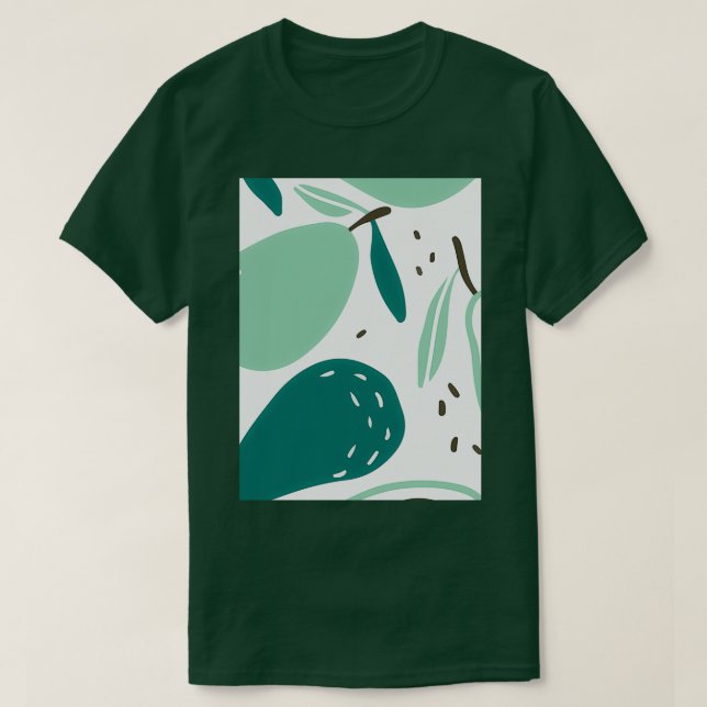Camiseta Diseño atractivo de las frutas aguacate (Diseño del anverso)