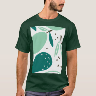 Camiseta Diseño atractivo de las frutas aguacate