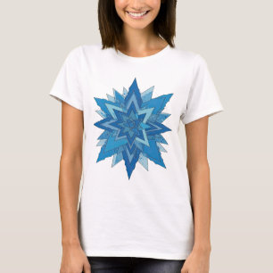 Camiseta Diseño Atrevido Congelado Azul Fresco