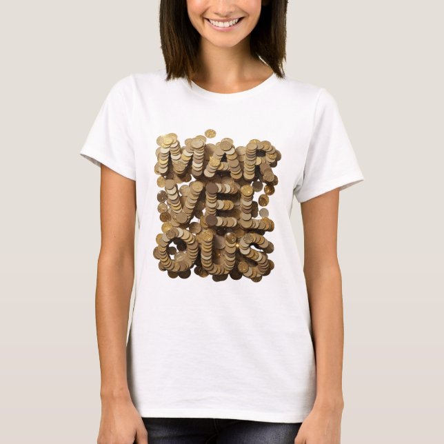 Camiseta Diseño atrevido de oro MARVELS Sharp (Anverso)