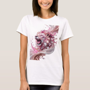 Camiseta Diseño atrevido del Rey León en plata ingenioso