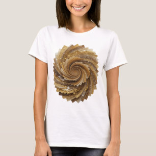 Camiseta Diseño atrevido espiral dorada de plata llamativo