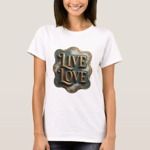 Camiseta Diseño atrevido Fresh Gold LIVE LOVE