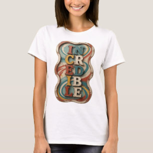 Camiseta Diseño atrevido INCREÍBLE amarillo crujiente