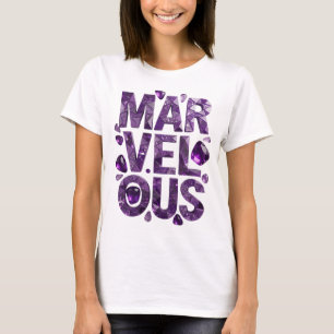 Camiseta Diseño atrevido maravilloso morado intenso