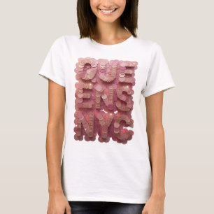 Camiseta Diseño atrevido rosa Snappy de Queens NYC