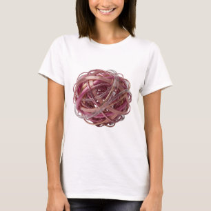 Camiseta Diseño audaz de bola de metal plateado elegante