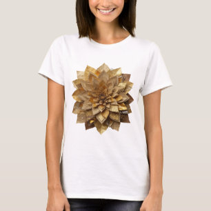Camiseta Diseño audaz Dynamic Silver FLORES DE ORO