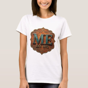 Camiseta Diseño audaz icónico azul ME EST 1972