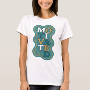 Camiseta Diseño audaz MOTIVADO de oro elegante