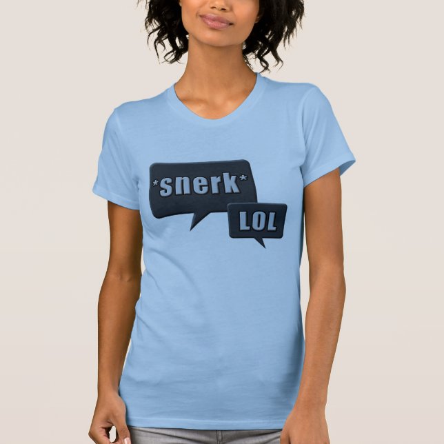 Camiseta Diseño azul de Snerk LOL (Anverso)