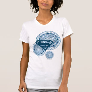 Camiseta Diseño azul del círculo de Supergirl