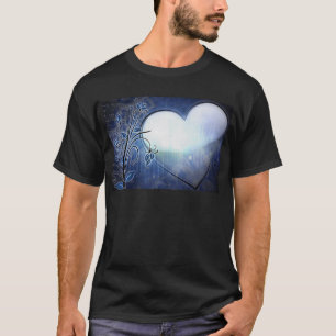 Camiseta Diseño azul del corazón