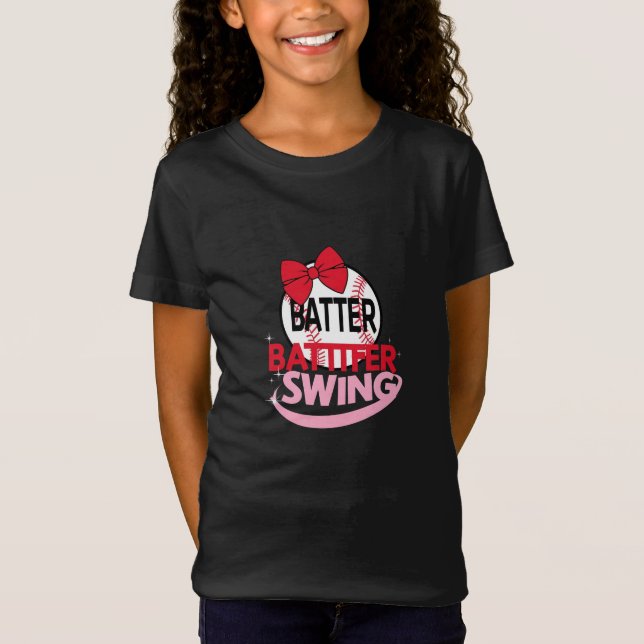 Camiseta Diseño "Batter Batter Swing", con un tema de béisb (Anverso)