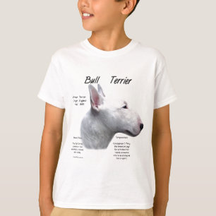 Camiseta Diseño (blanco) de la historia de bull terrier