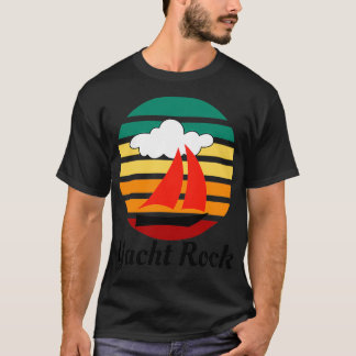 Camiseta Diseño blanco de yates rock