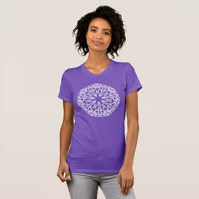 Camiseta Diseño blanco Mandala 1 (Anverso completo)