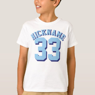Camiseta Diseño blanco y del azul de los niños el   de lo