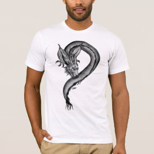 Camiseta Diseño blanco y negro de Dragon