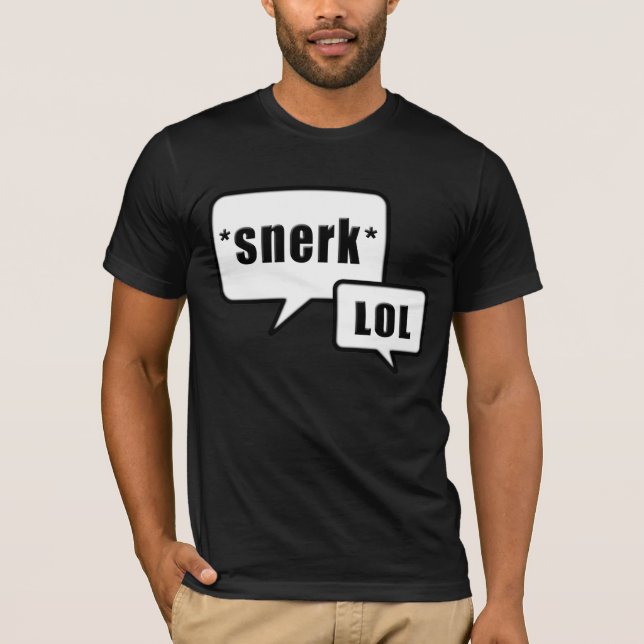 Camiseta Diseño blanco y negro de Snerk LOL (Anverso)