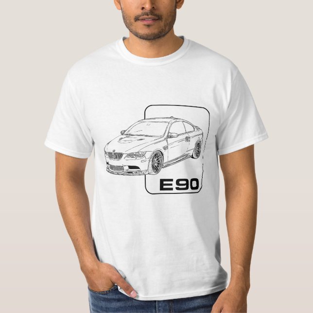 Camiseta Diseño BMW E90 M3 para los amantes del automóvil (Anverso)